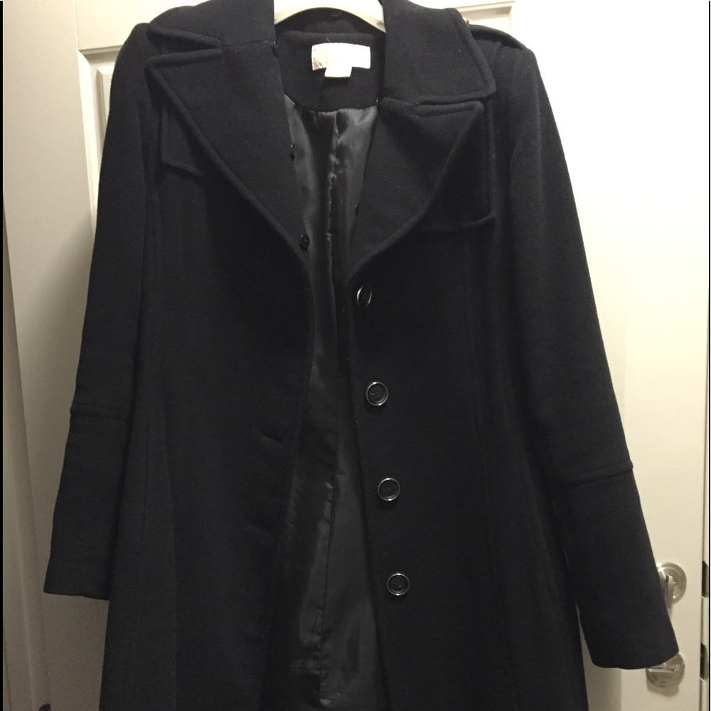 Michael Kors Black wool trench coat